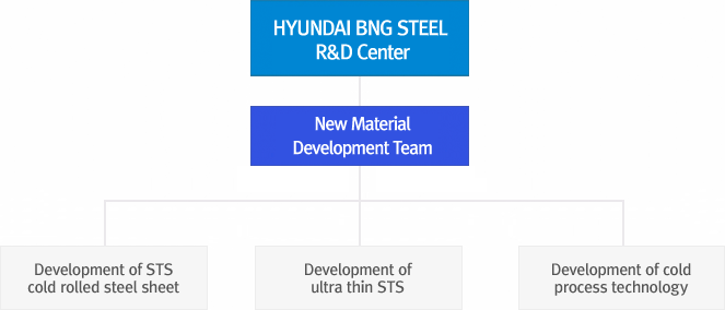 HYUNDAI BNG STEEL R&D Center - New Material Development Team - 1) Development of STS cold rolled steel sheet, 2) Development of ultra thin STS, 3) Development of cold process technology  